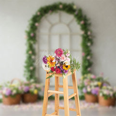 Aperturee - Aperturee Floral Plant Arch Sweet Spring Wedding Backdrop