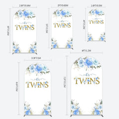 Aperturee - Aperturee Floral Plant Simple Vibe Baby Shower Arch Backdrop