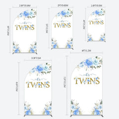 Aperturee - Aperturee Floral Plant Simple Vibe Baby Shower Half Moon Arch Backdrop