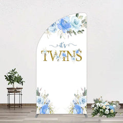 Aperturee - Aperturee Floral Plant Simple Vibe Baby Shower Half Moon Arch Backdrop
