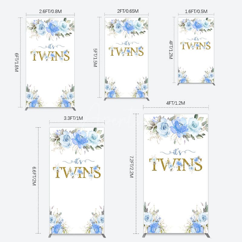 Aperturee - Aperturee Floral Plant Simple Vibe Baby Shower Rectangle Backdrop