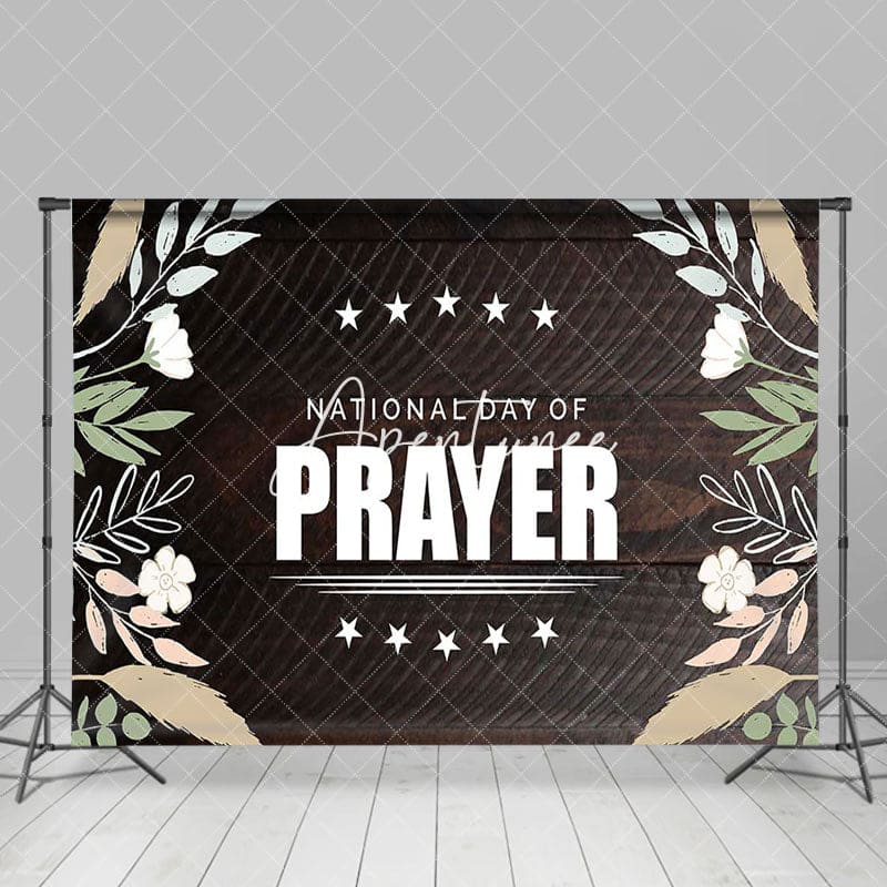 Aperturee - Aperturee Floral Plant Wooden National Day Of Prayer Backdrop