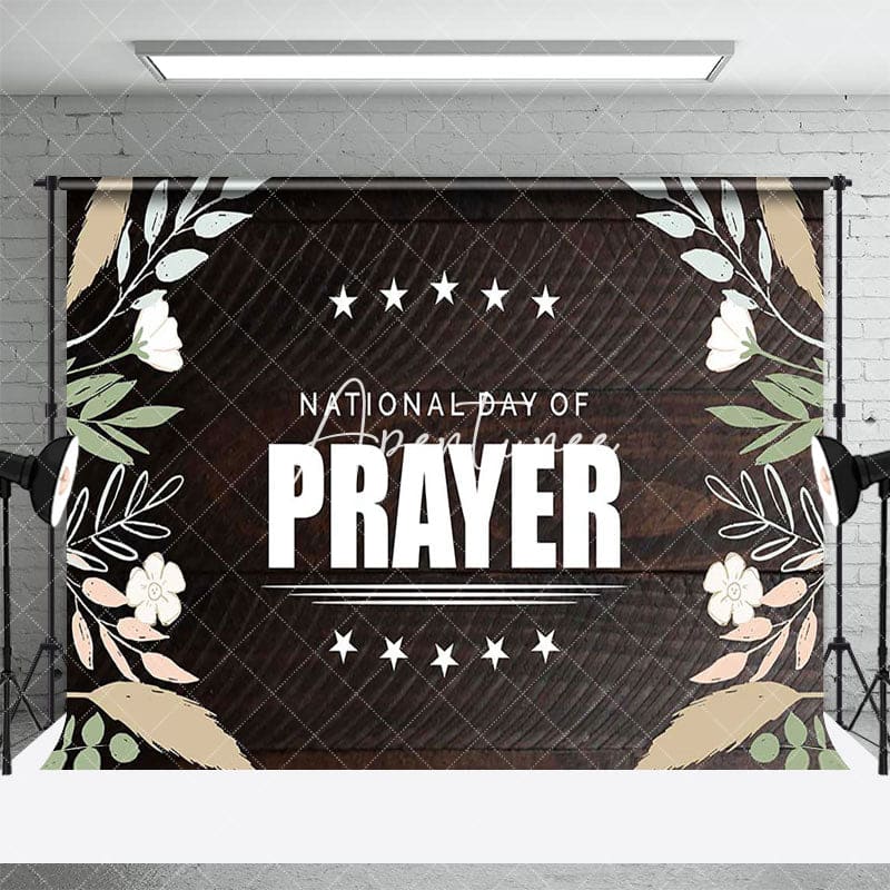 Aperturee - Aperturee Floral Plant Wooden National Day Of Prayer Backdrop