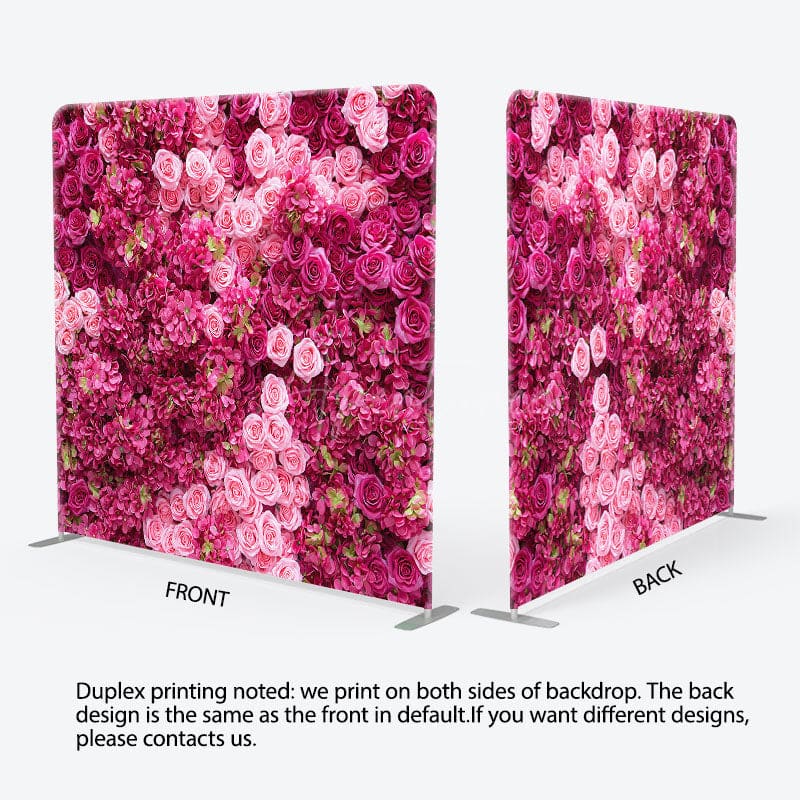 Aperturee - Aperturee Floral Roses Spring Photo Square Tension Backdrop