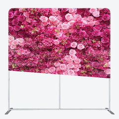 Aperturee - Aperturee Floral Roses Spring Photo Square Tension Backdrop