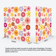 Aperturee - Aperturee Floral Spring Color Pattern Square Tension Backdrop