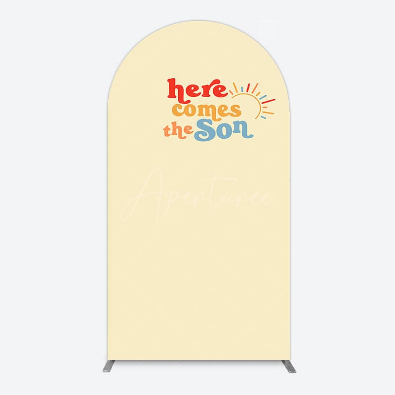 Aperturee - Aperturee Floral Spring Elegant Happy Birthday Arch Backdrop