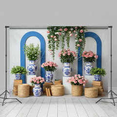 Aperturee - Aperturee Floral Vases Sweet Spring Garden Photo Backdrop