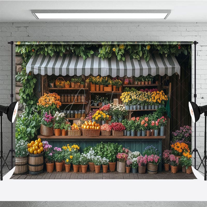 Aperturee - Aperturee Flower Green Plant Shelf Spring Photography Backdrop