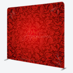 Aperturee - Aperturee Flower Pattern Classic Red Backdrop Cover For Decor