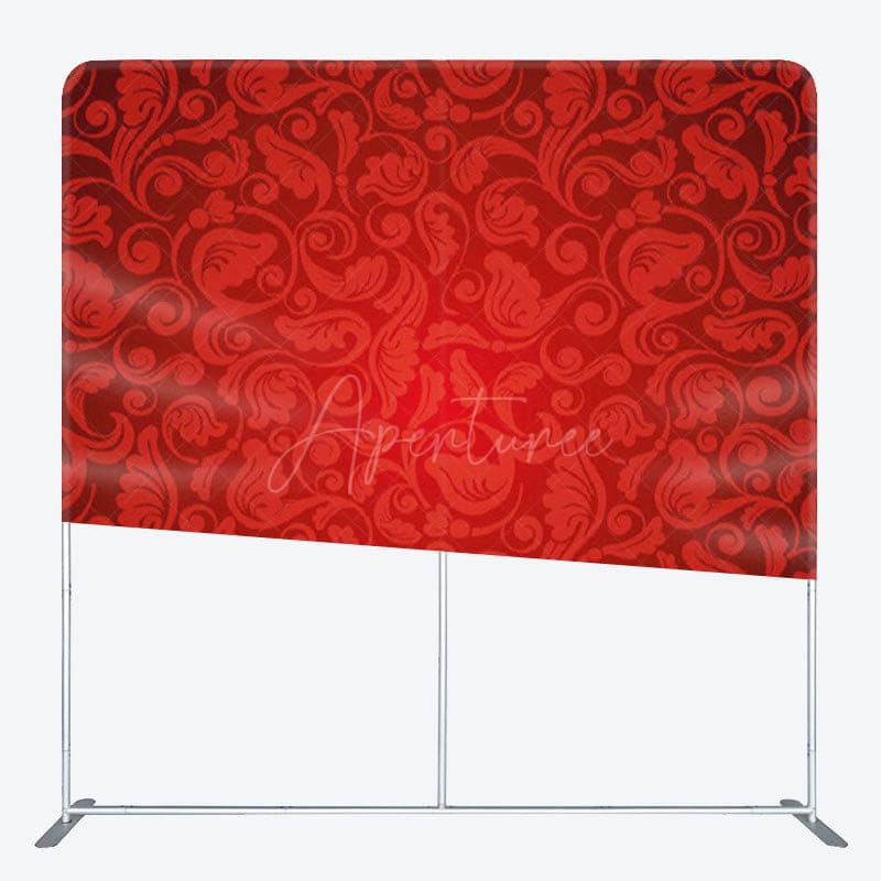 Aperturee - Aperturee Flower Pattern Classic Red Backdrop Cover For Decor