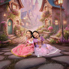 Aperturee - Aperturee Foggy Whimsical French Kingdom Spring Sweep Backdrop