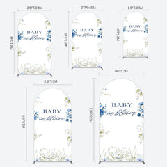 Aperturee - Aperturee Fresh Floral Bloom Boho Baby Shower Arch Backdrop