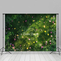 Aperturee - Aperturee Fresh Floral Grass Green Spring Photography Backdrop