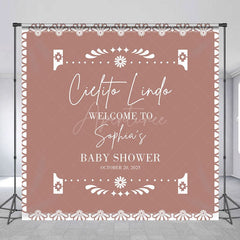 Aperturee - Aperturee Fresh Floral Lace Edges Custom Baby Shower Backdrop