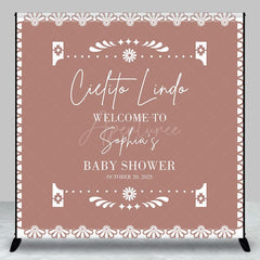 Aperturee - Aperturee Fresh Floral Lace Edges Custom Baby Shower Backdrop