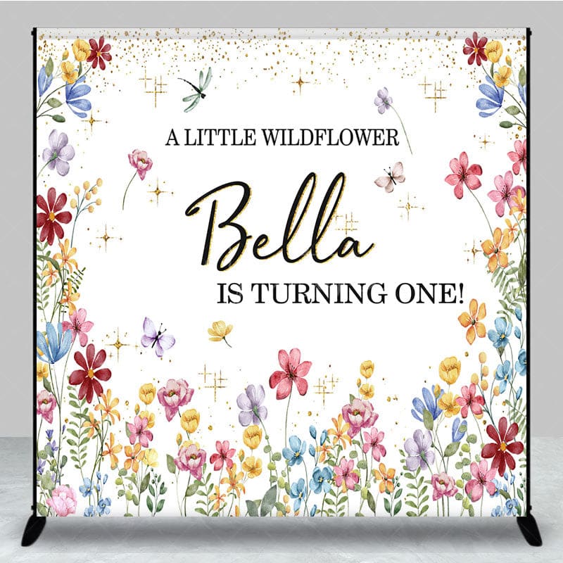 Aperturee - Aperturee Fresh Floral Spring Sweet Custom Birthday Backdrop
