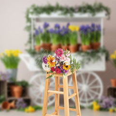 Aperturee - Aperturee Fresh Spring Floral Sweet Outdoor Wedding Backdrop