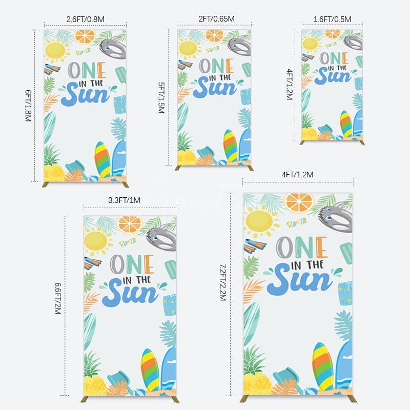 Aperturee - Aperturee Fresh Summer One In The Sun Birthday Rectangle Backdrop