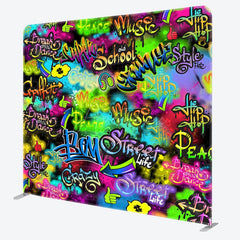 Aperturee - Aperturee Full Of Graffiti Wall Dance Square Tension Backdrop