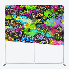 Aperturee - Aperturee Full Of Graffiti Wall Dance Square Tension Backdrop