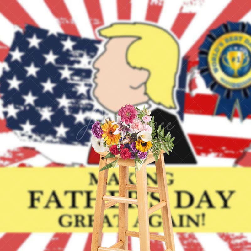 Aperturee - Aperturee Funny Trump Making Fathers Day Great Again Backdrop
