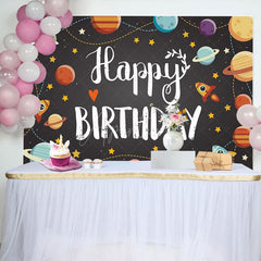 Aperturee - Aperturee Galactic Universe Planet Happy Birthday Backdrop
