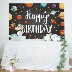 Aperturee - Aperturee Galactic Universe Planet Happy Birthday Backdrop