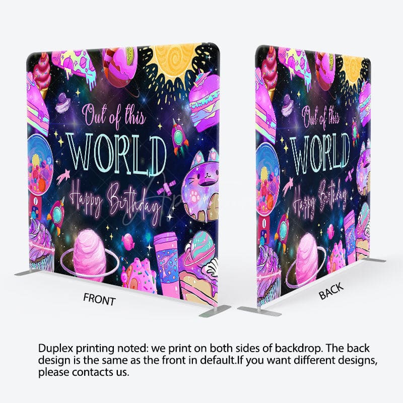 Aperturee - Aperturee Galaxy Out Of World Birthday Pillow Cover Backdrop