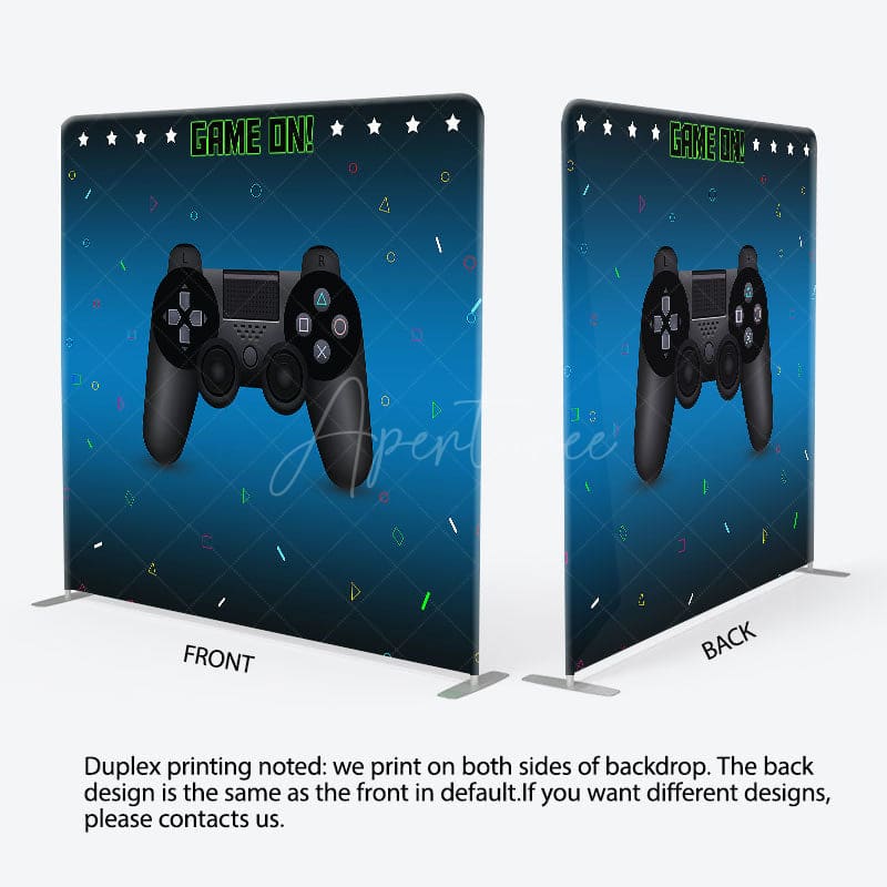 Aperturee - Aperturee Game Console Happy Birthday Square Tension Backdrop