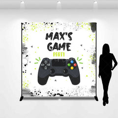 Aperturee - Aperturee Game Night Party Custom Birthday Backdrop For Kids