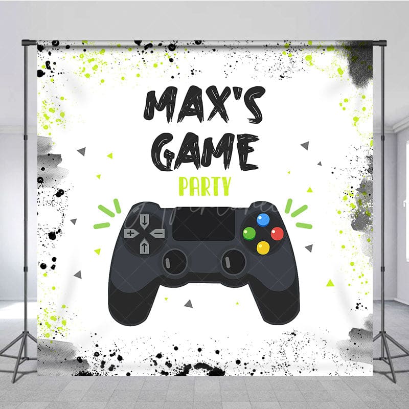 Aperturee - Aperturee Game Night Party Custom Birthday Backdrop For Kids