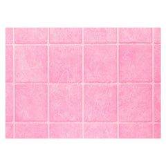 Aperturee - Aperturee Girls Party Pink Brick Wall Theme Rubber Floor Mat