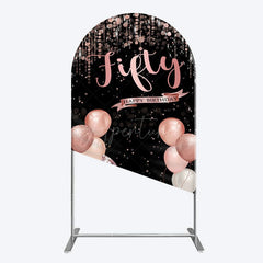Aperturee - Aperturee Glitter Balloon High Heel Birthday Arch Backdrop