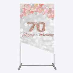 Aperturee - Aperturee Glitter Bokeh Balloons Happy Birthday Rectangle Backdrop