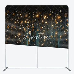 Aperturee - Aperturee Glitter Bokeh Lamp Bulb Black Christmas Backdrop