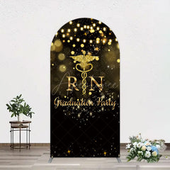 Aperturee - Aperturee Glitter Bokeh Nurse Graduation Party Arch Backdrop
