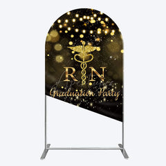 Aperturee - Aperturee Glitter Bokeh Nurse Graduation Party Arch Backdrop