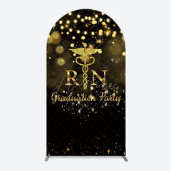 Aperturee - Aperturee Glitter Bokeh Nurse Graduation Party Arch Backdrop
