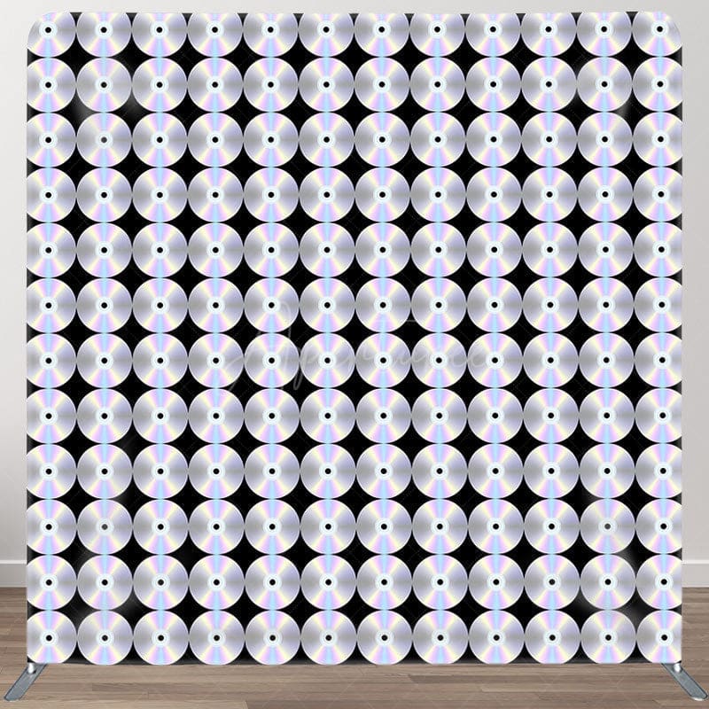Aperturee - Aperturee Glitter CD Fabric Backdrop Cover for Birthday Party