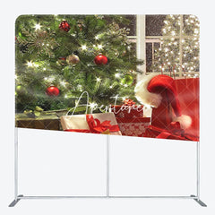 Aperturee - Aperturee Glitter Christmas Tree Gifts Pillow Case Backdrop