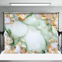 Aperturee - Aperturee Glitter Gold Green Marbling Photography Backdrop