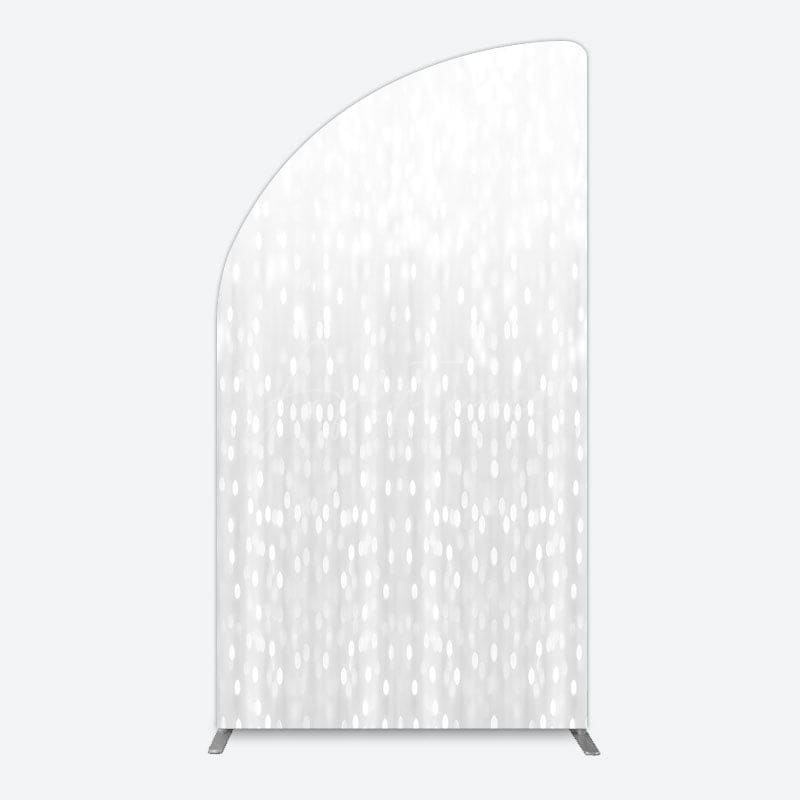 Aperturee - Aperturee Glitter Grey Bokeh Simple Photography Half Moon Arch Backdrop