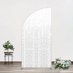 Aperturee - Aperturee Glitter Grey Bokeh Simple Photography Half Moon Arch Backdrop