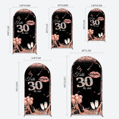 Aperturee - Aperturee Glitter High Heel Happy 30th Birthday Arch Backdrop