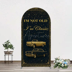 Aperturee - Aperturee Glitter Not Old But Classic Birthday Arch Backdrop
