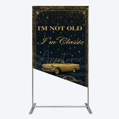 Aperturee - Aperturee Glitter Not Old But Classic Birthday Rectangle Backdrop