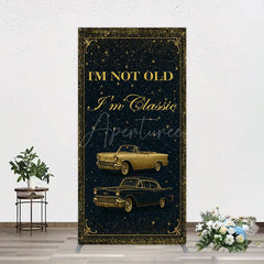 Aperturee - Aperturee Glitter Not Old But Classic Birthday Rectangle Backdrop