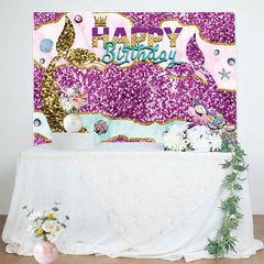 Aperturee - Aperturee Glitter Special Mermaid Tail Birthday Backdrop