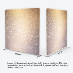 Aperturee - Aperturee Gold and Silver Glitter Bokeh Tension Fabric Backdrop Glamour Sparkle Photography Background